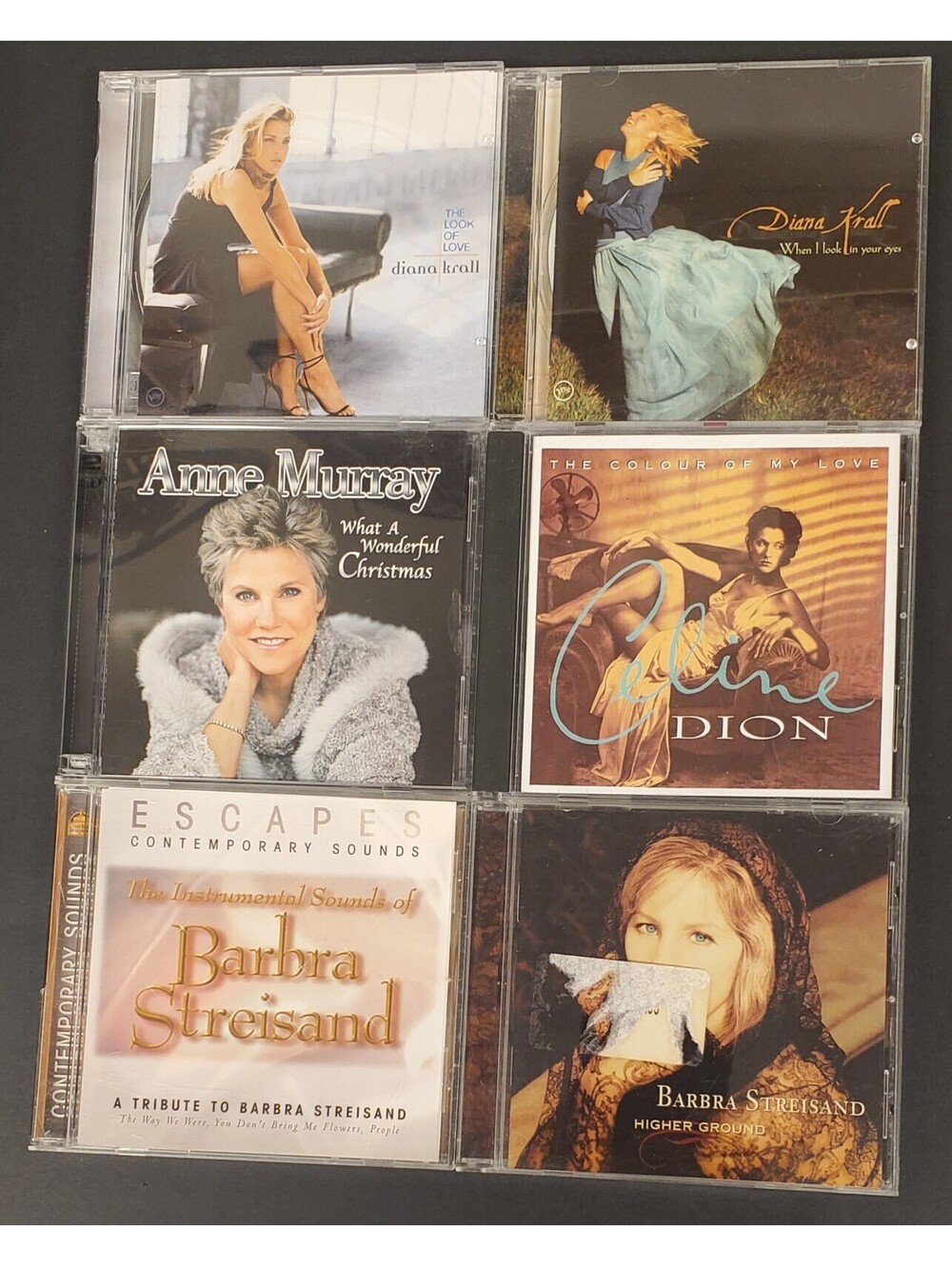 6 Classic CDs: Diana Krall, Anne Murray, Celine Dion, Barbra Streisand VG
